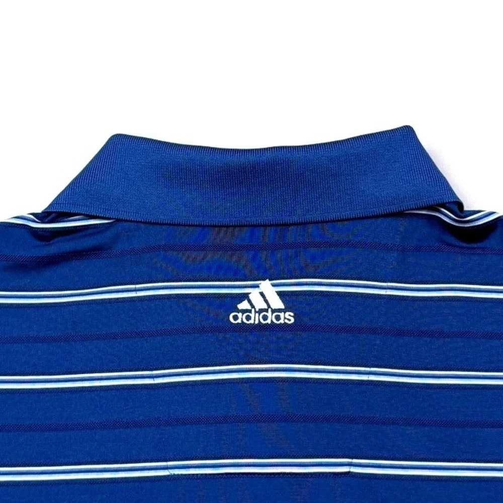 Adidas Mens Polo Shirts BUNDLE Blue‎ Maroon Striped Golf Performance XL